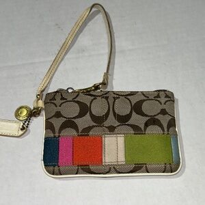 Coach Multicolor Signature Wristlet